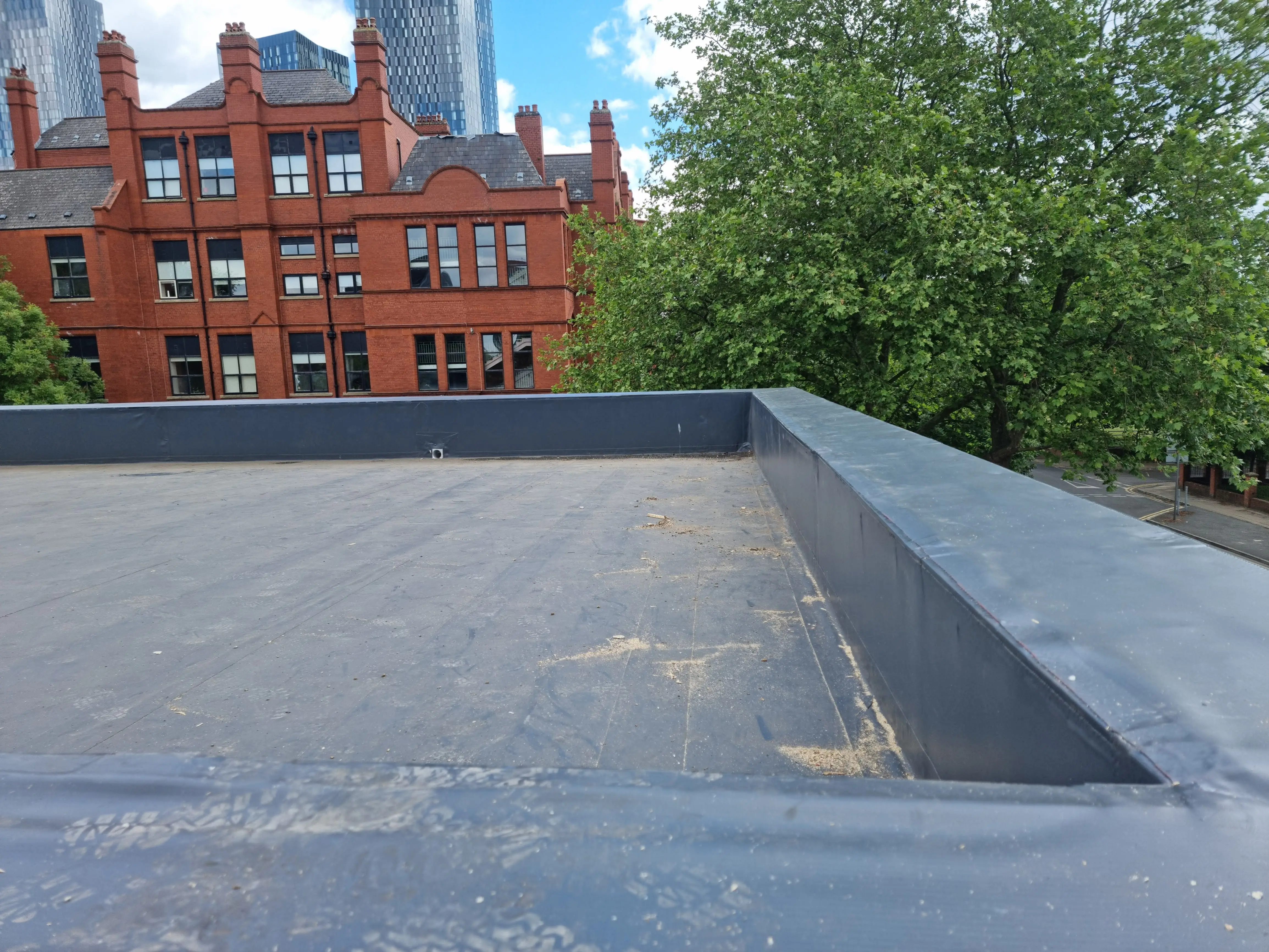 Completed flat roofing project by Sureseal Flat Roofing in South Yorkshire