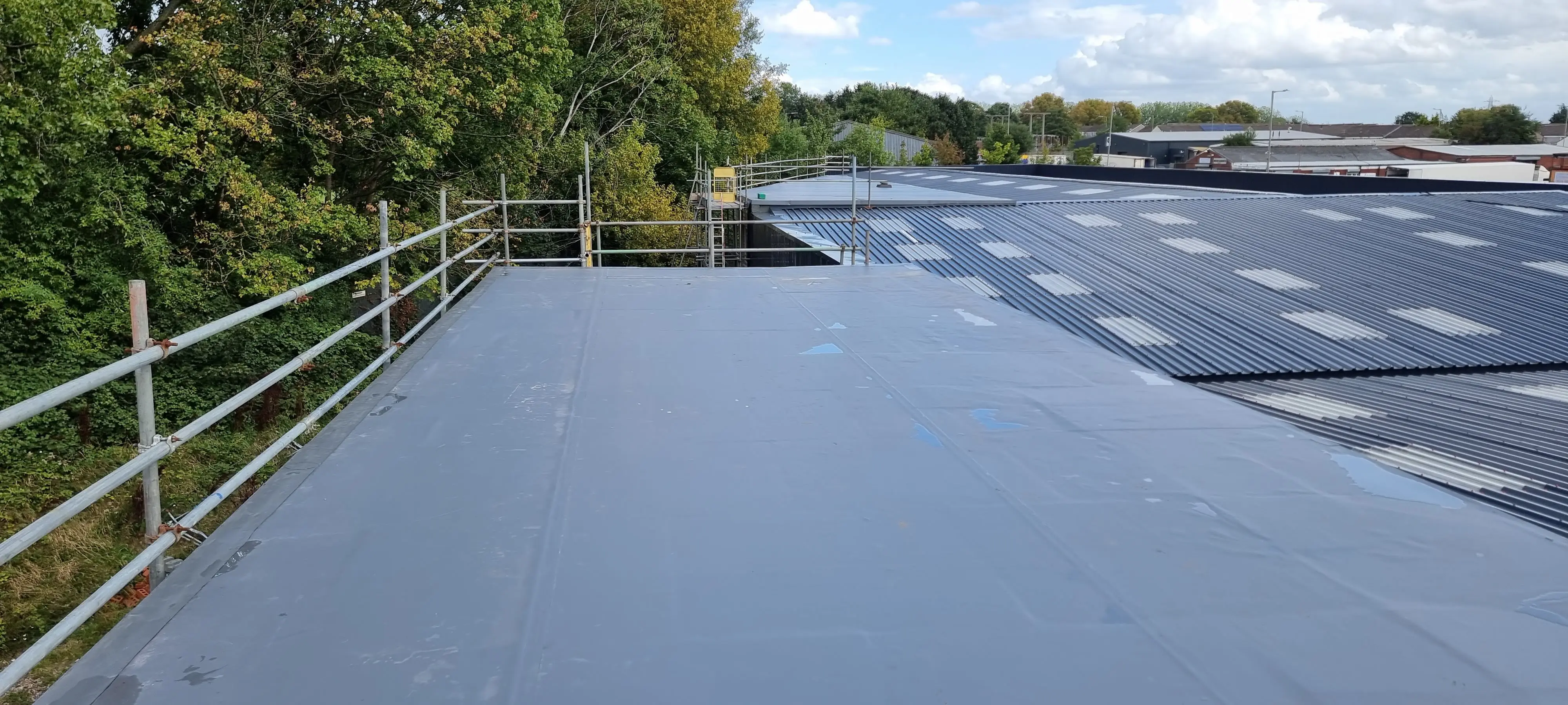 Completed flat roofing project by Sureseal Flat Roofing in South Yorkshire