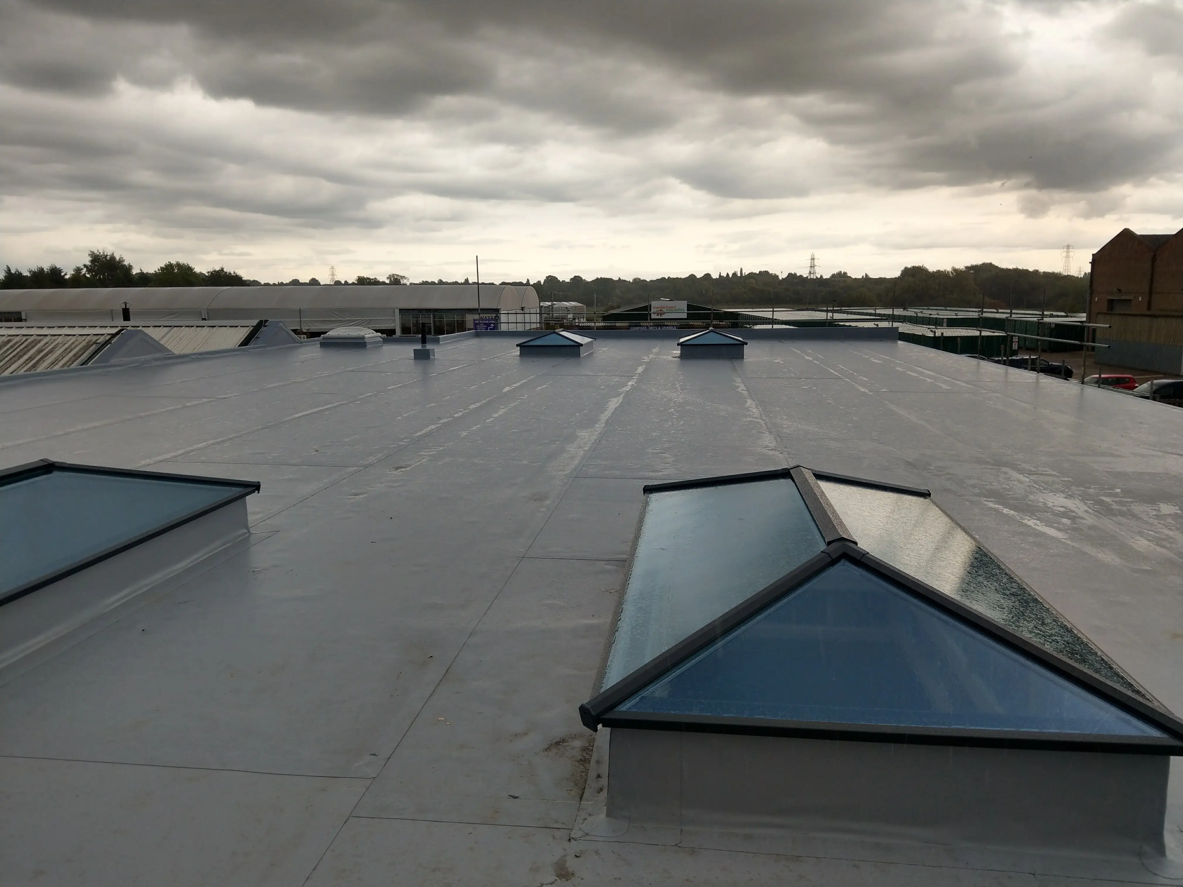 Café room extension, Palmers Garden Centre, Leicester, commercial flat roofing in Leicester